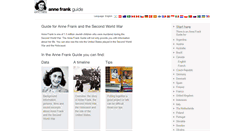Desktop Screenshot of annefrankguide.com
